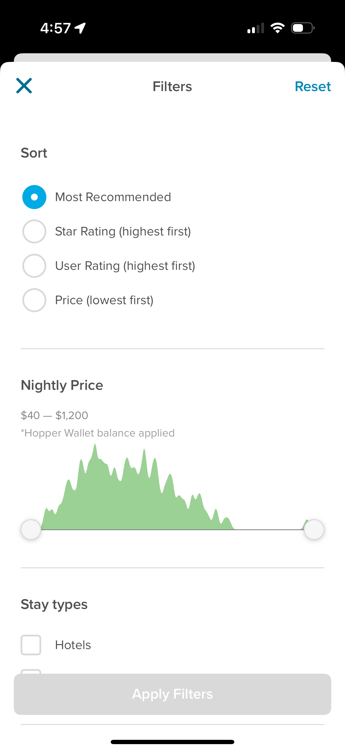 hopper search screenshot