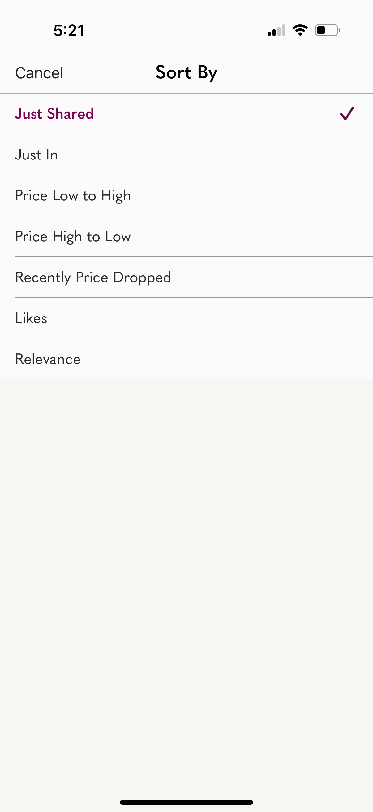 poshmark search screenshot