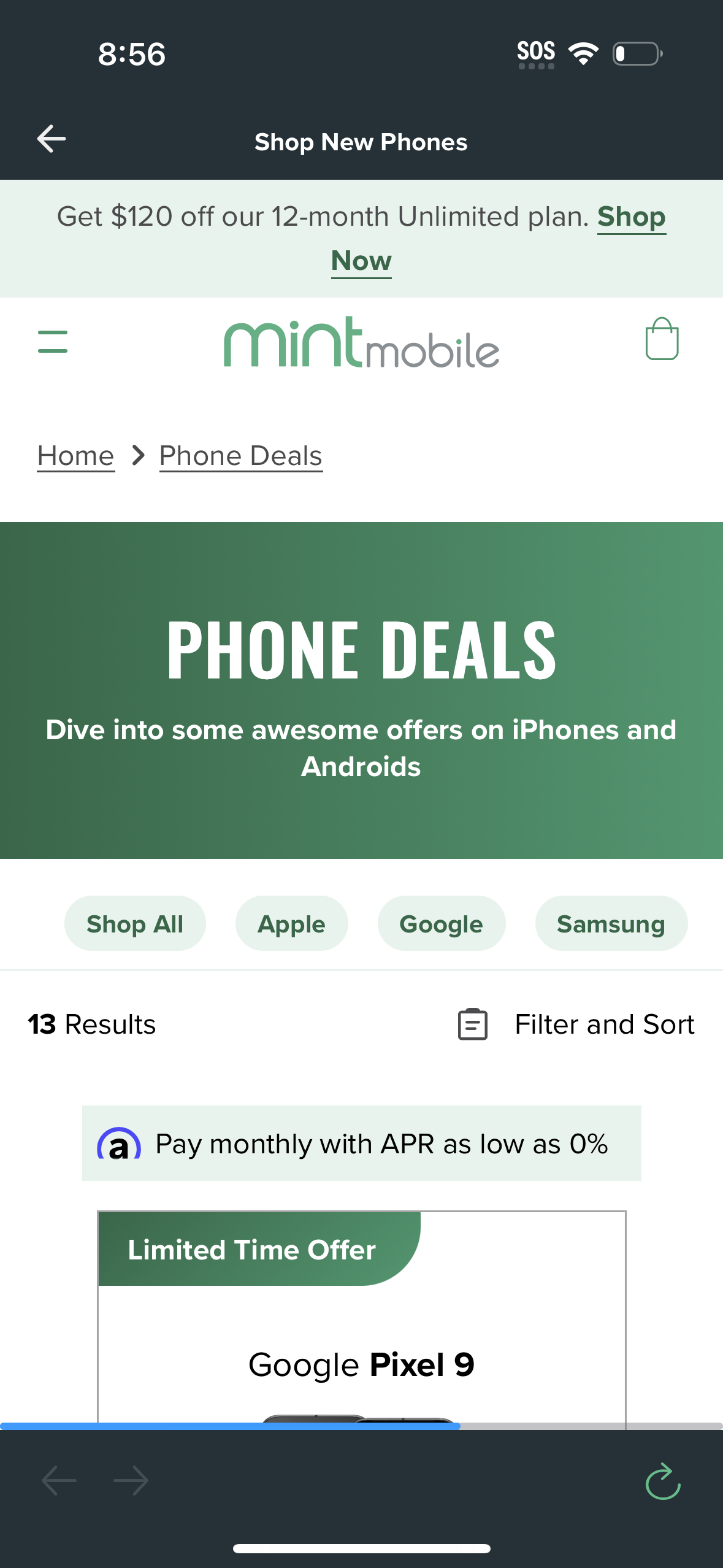 mint-mobile search screenshot