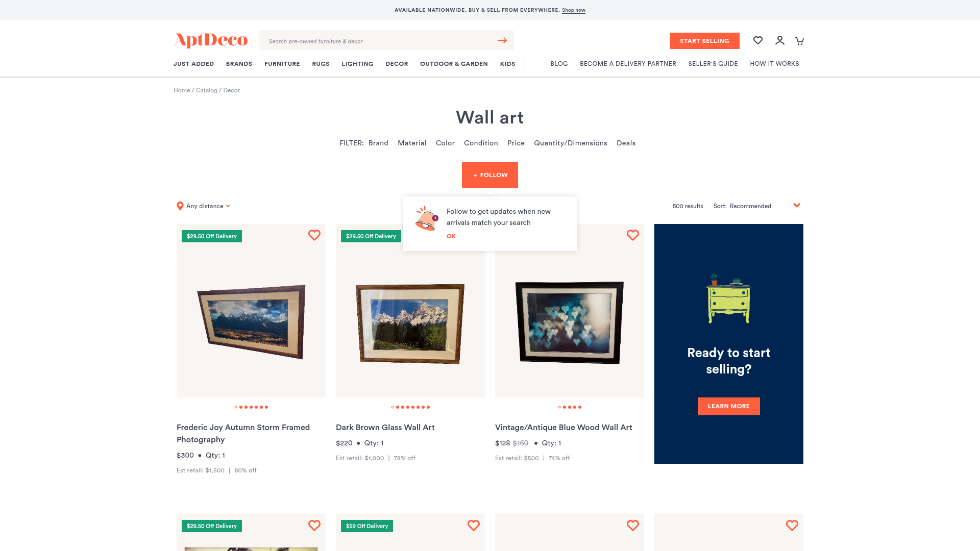 aptdeco search screenshot