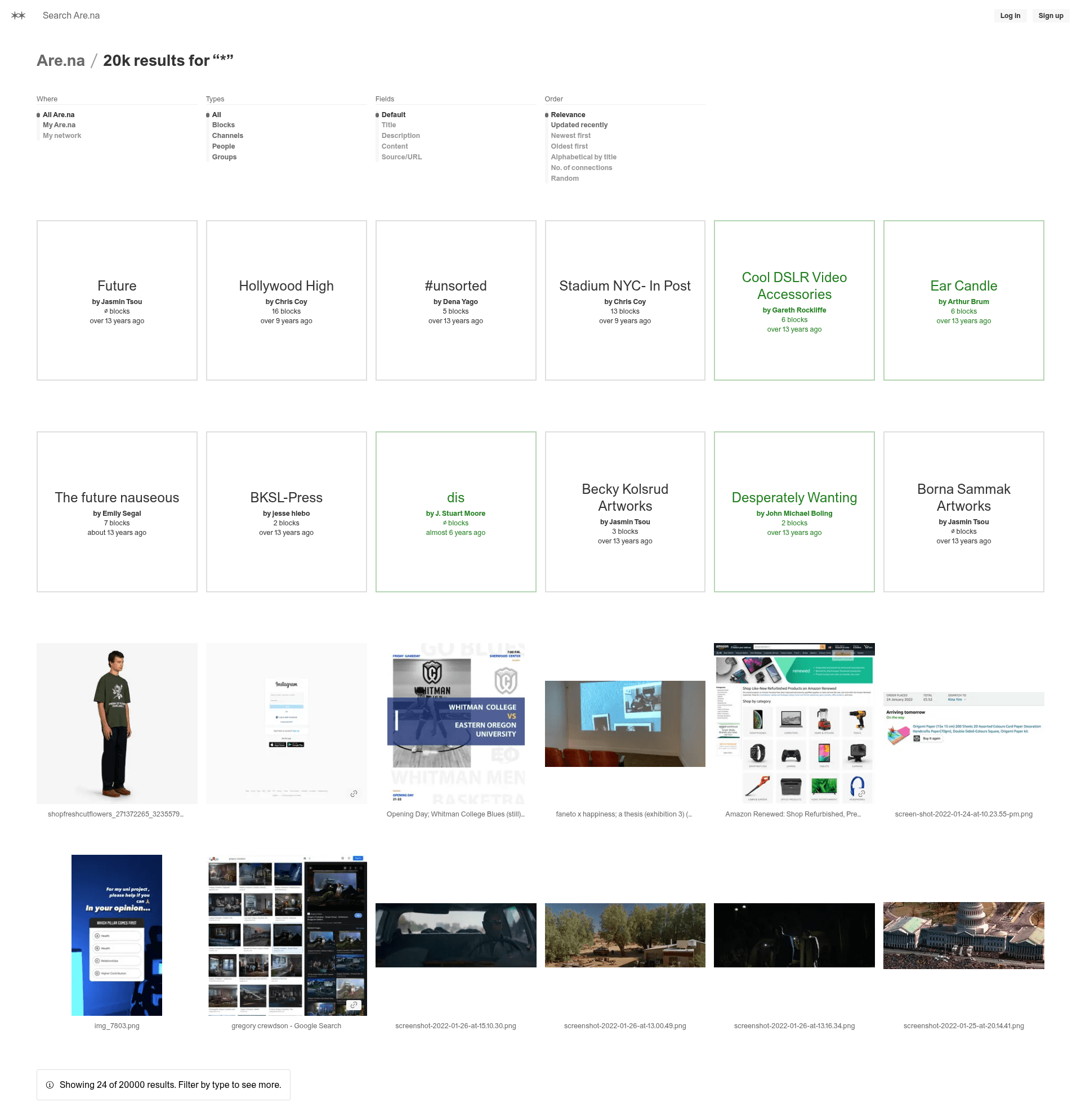 search pattern example from are:na