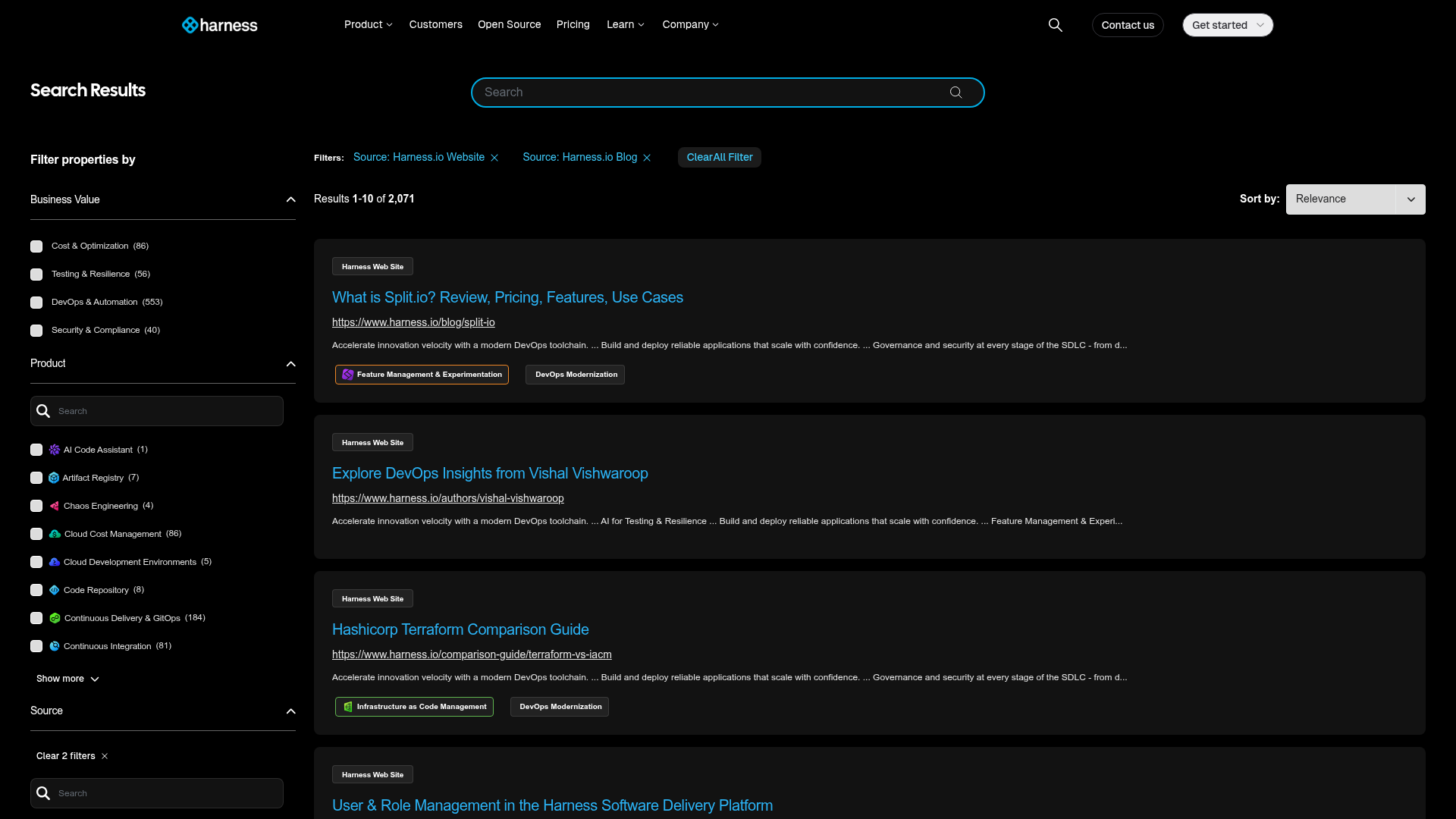 armory search screenshot