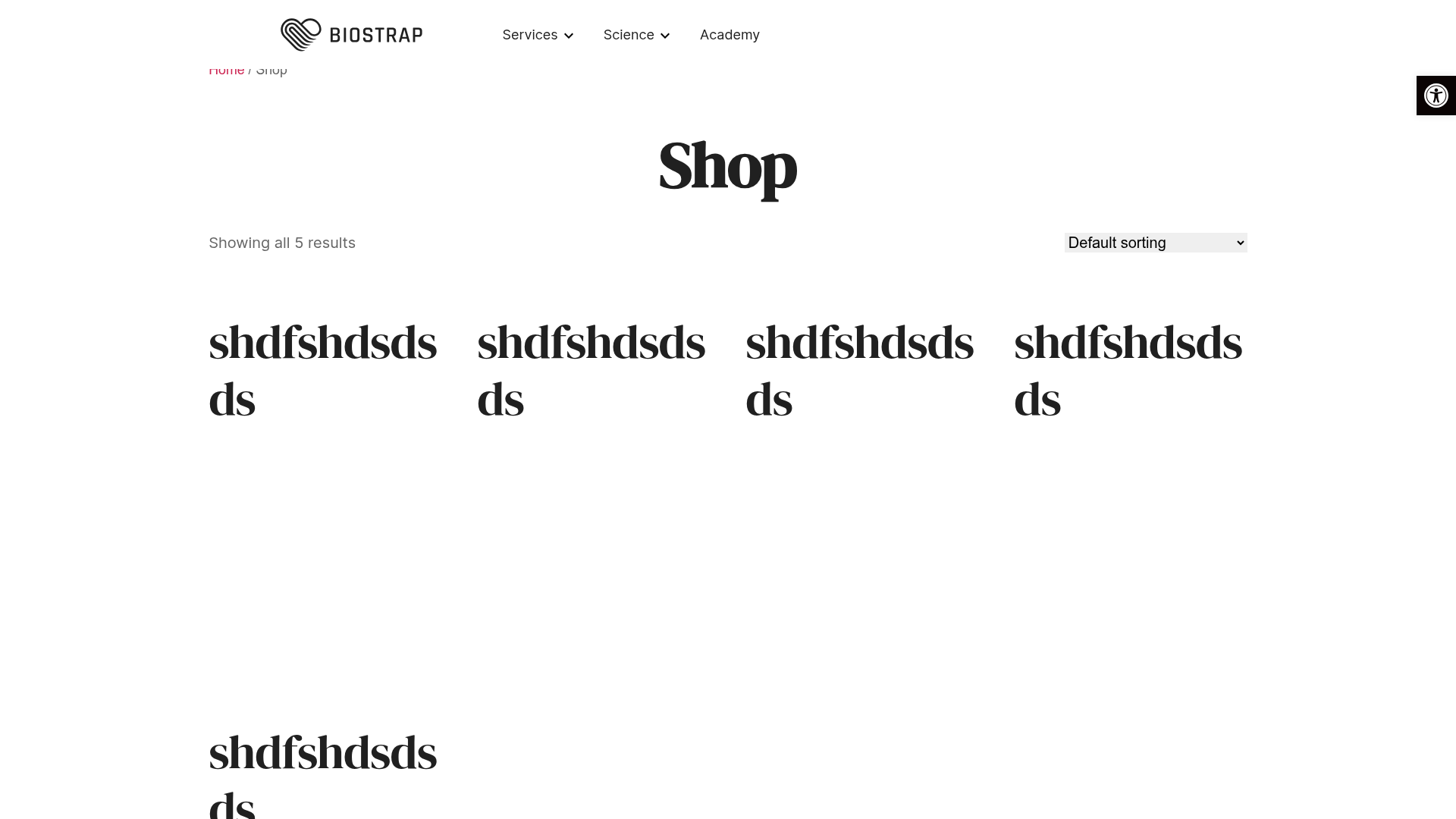 biostrap search screenshot