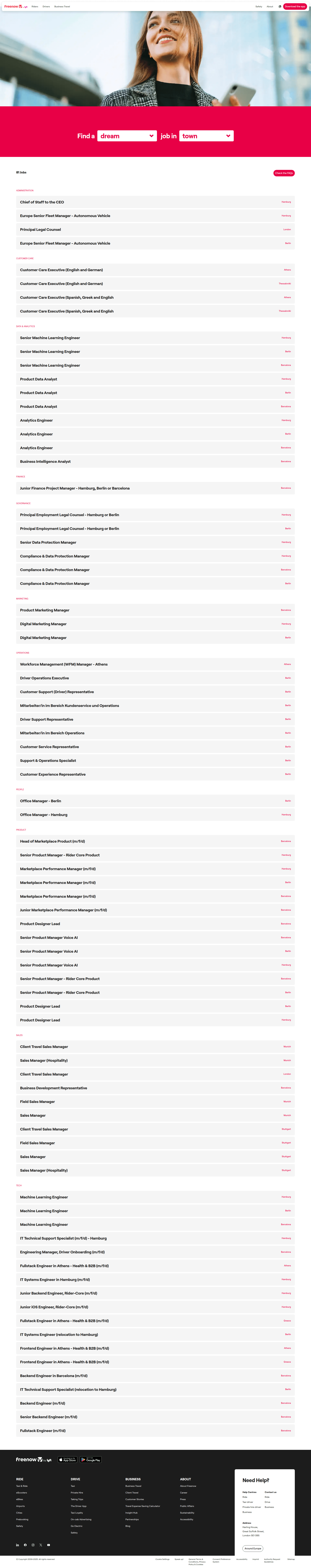 freenow search screenshot