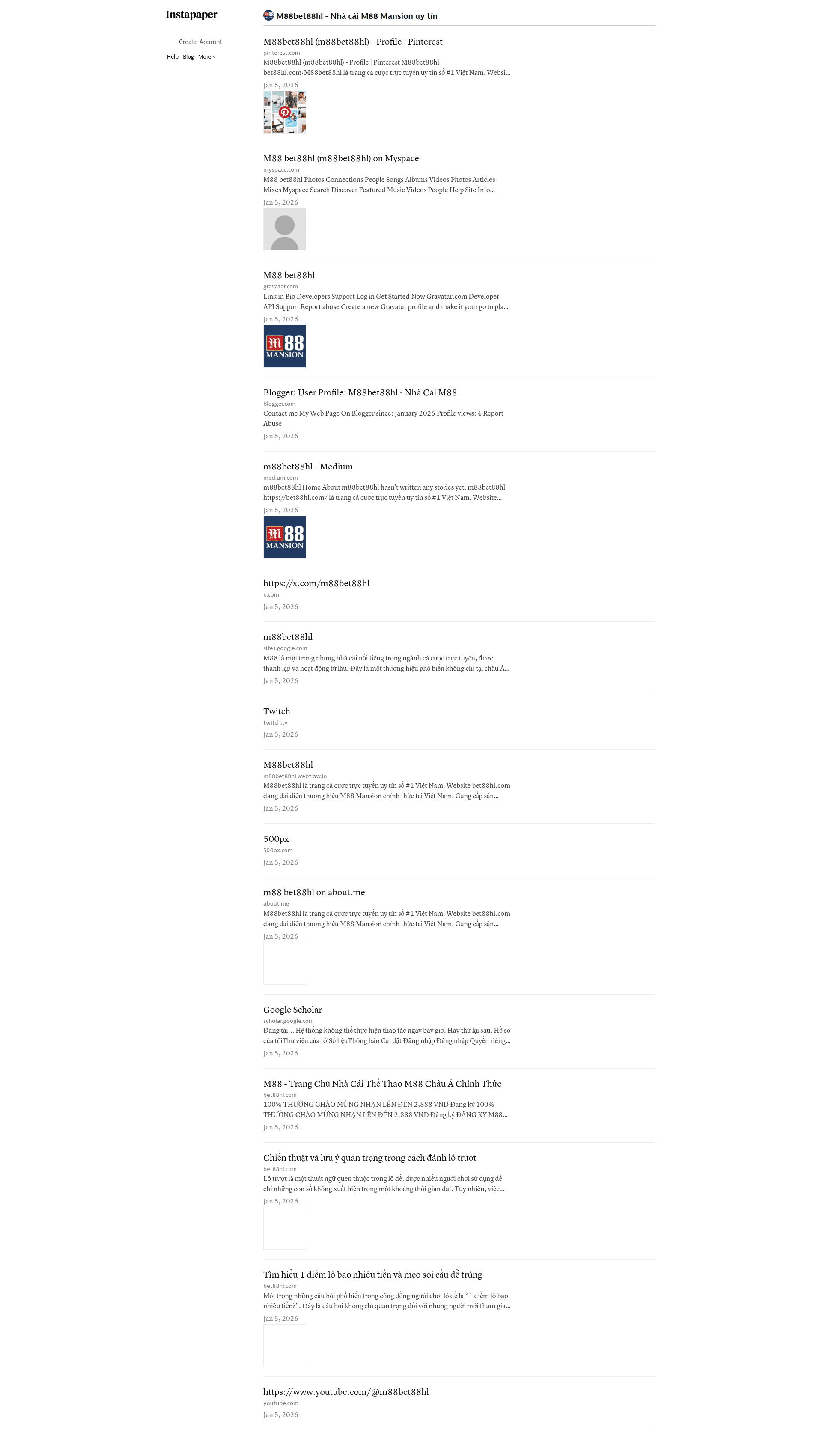 instapaper search screenshot