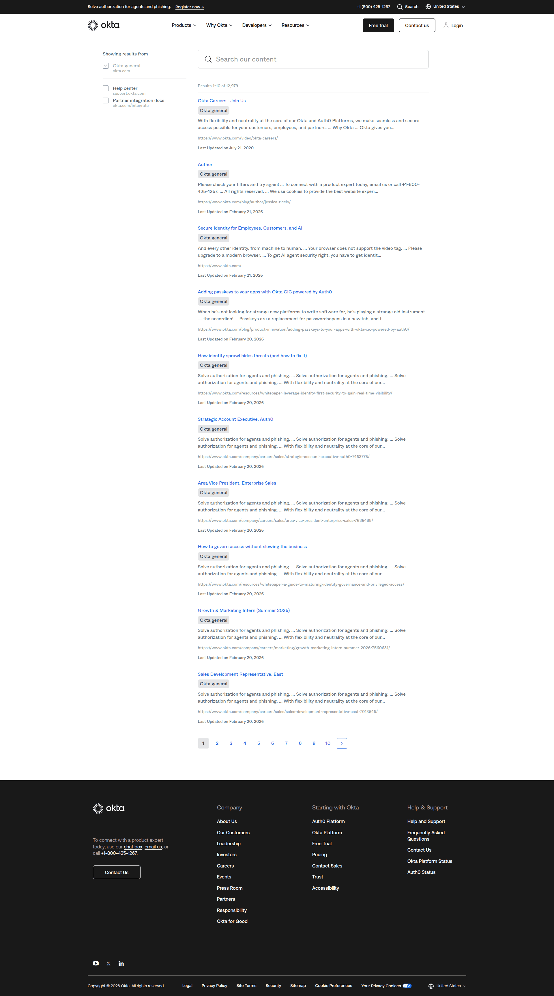 okta search screenshot