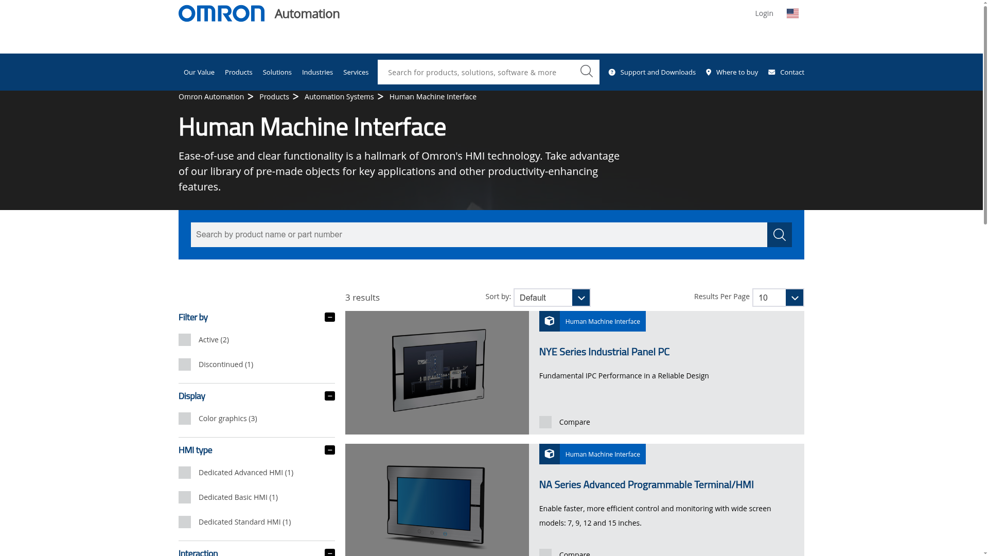 omron-robotics search screenshot