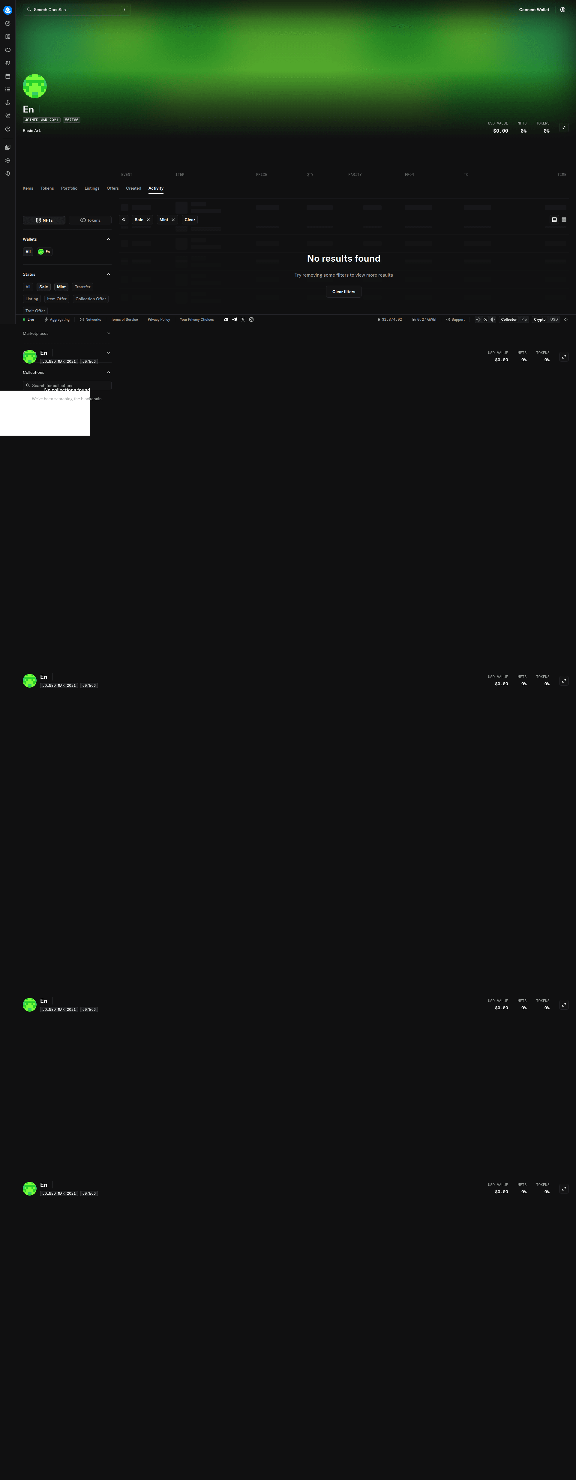 opensea search screenshot