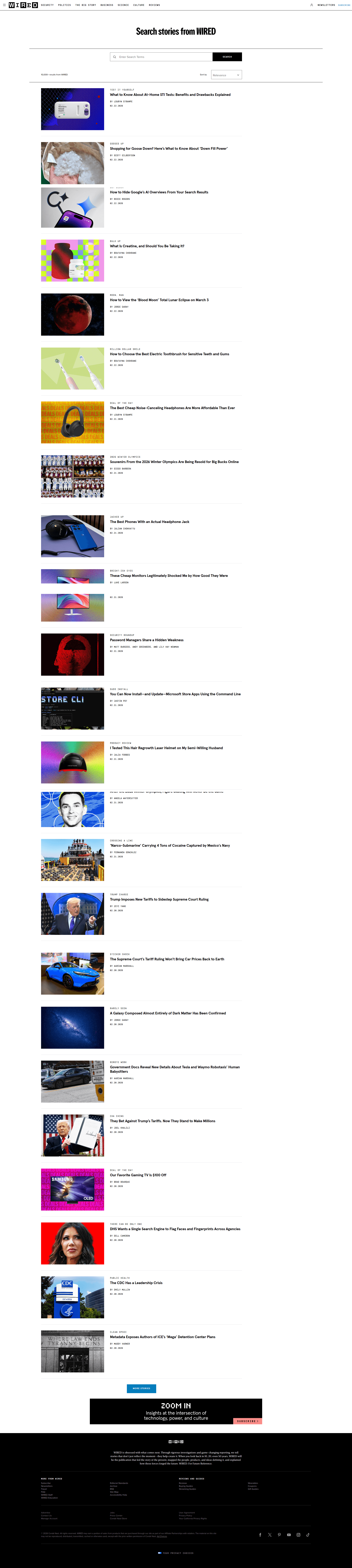 wired search screenshot