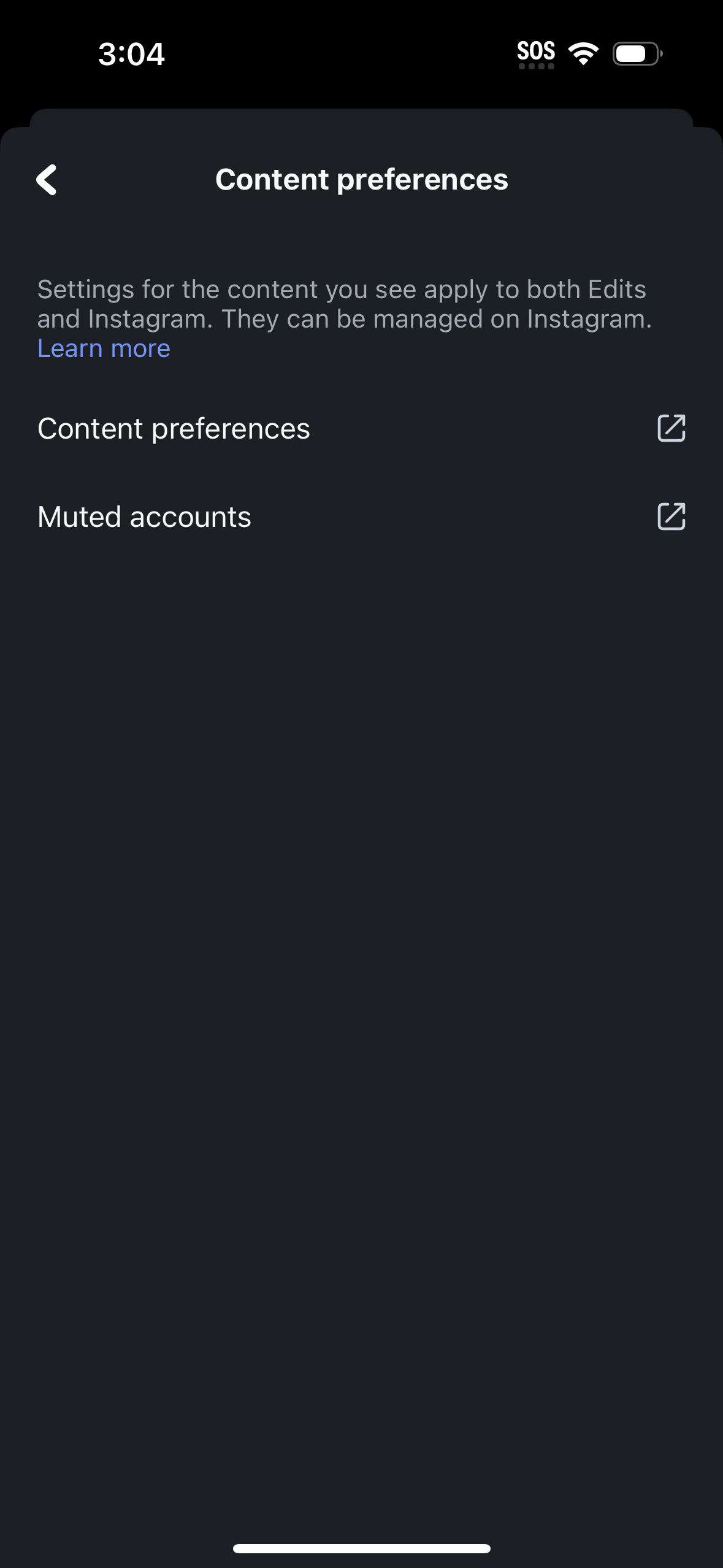 edits settings screenshot