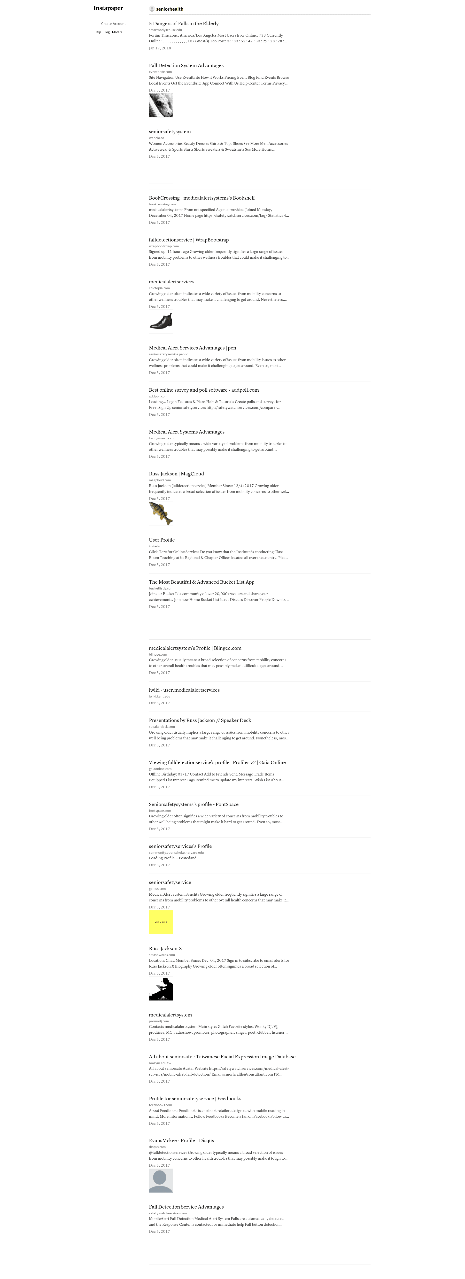 instapaper settings screenshot