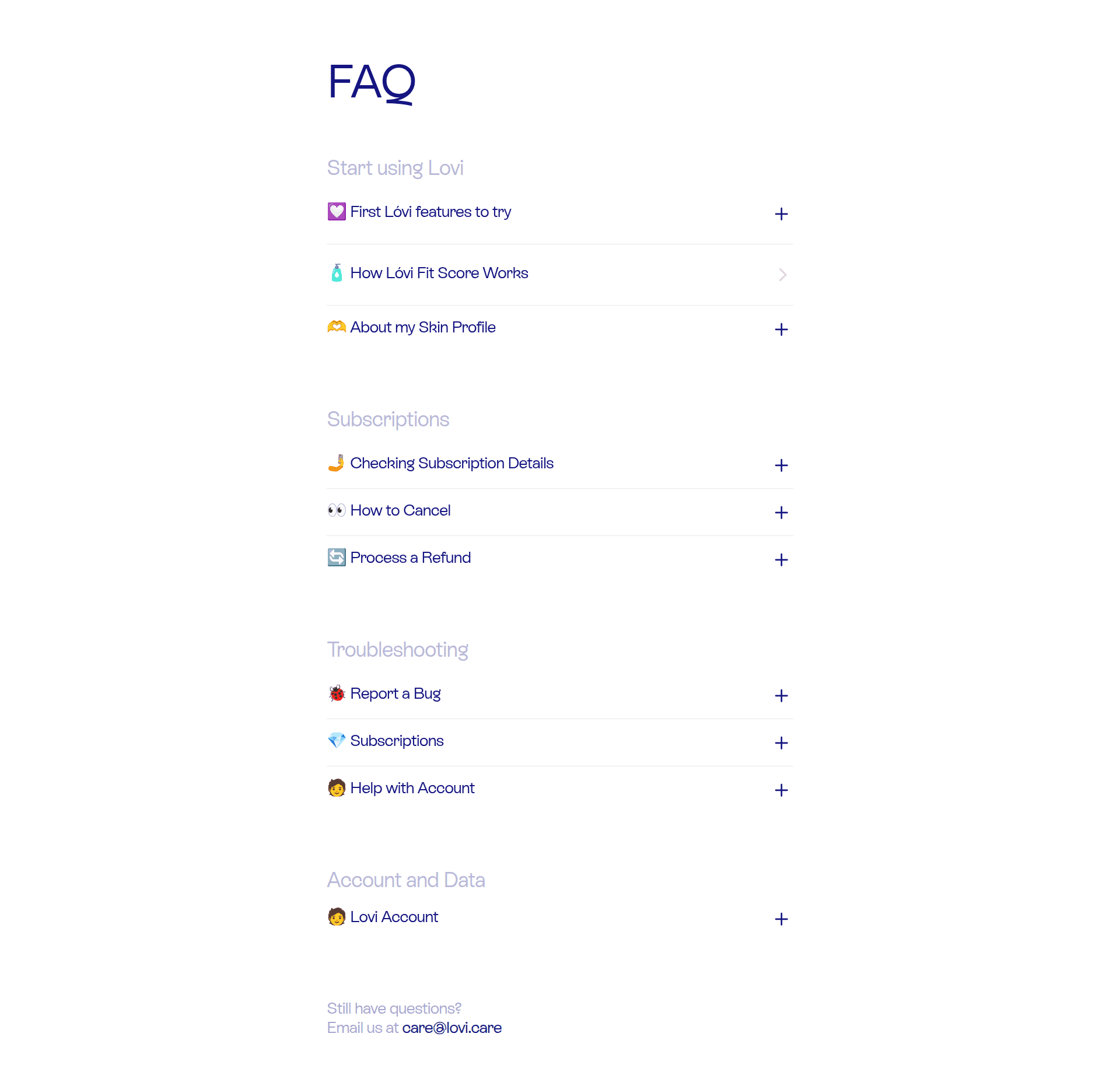 lovi settings screenshot