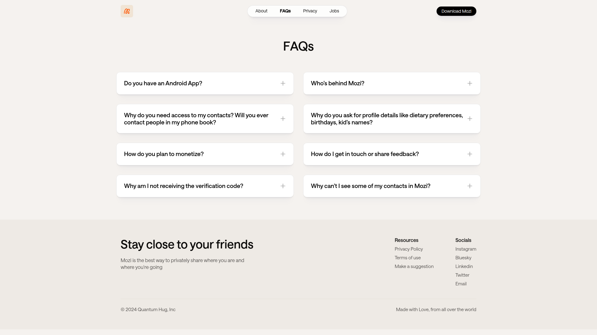 mozi settings screenshot