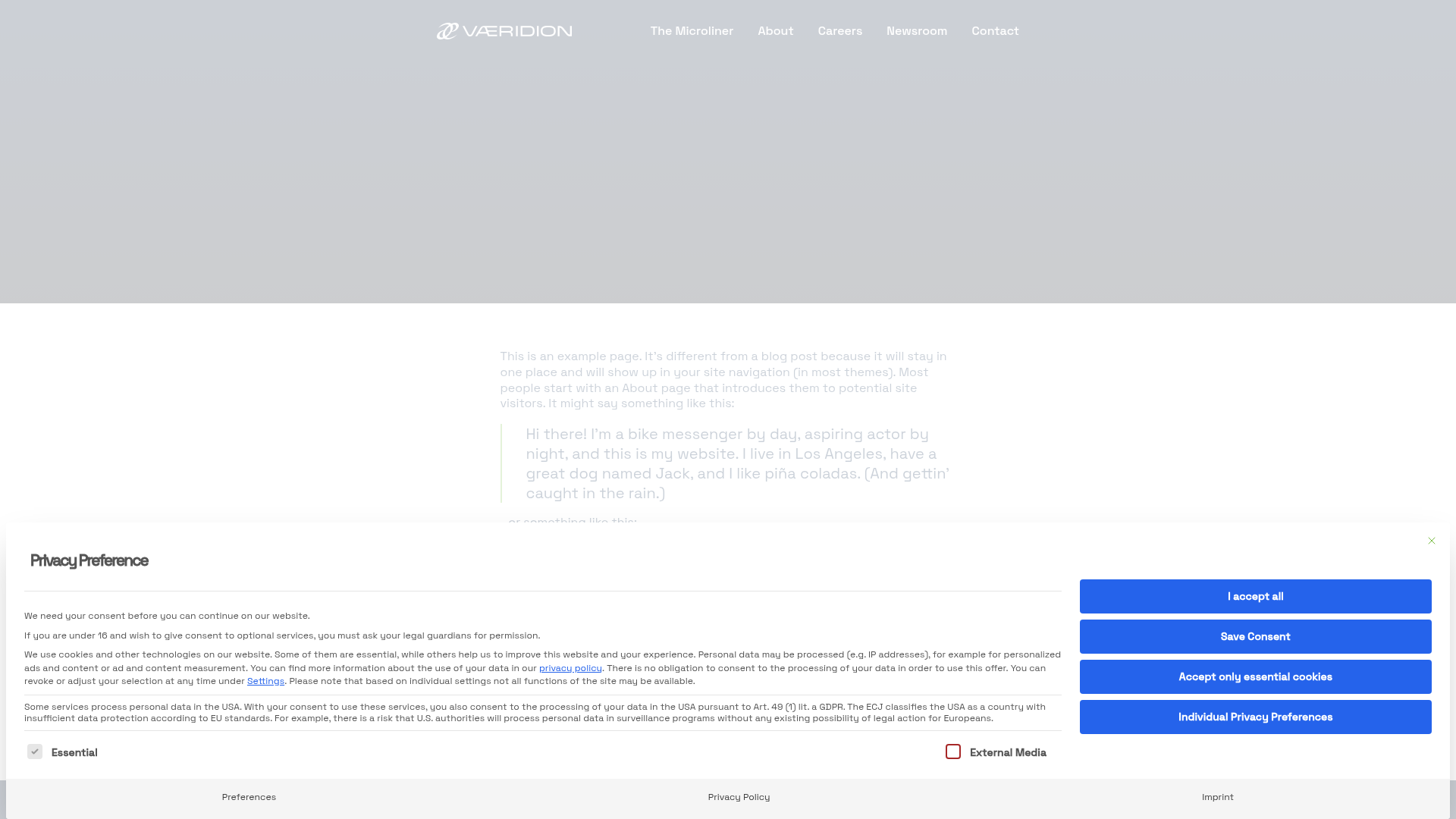 vaeridion settings screenshot