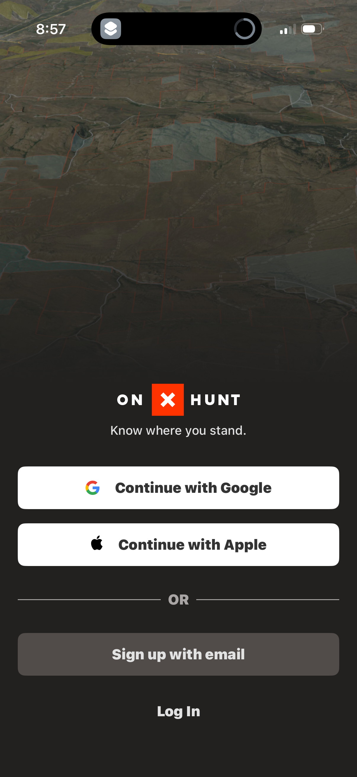 onx-hunt signup screenshot