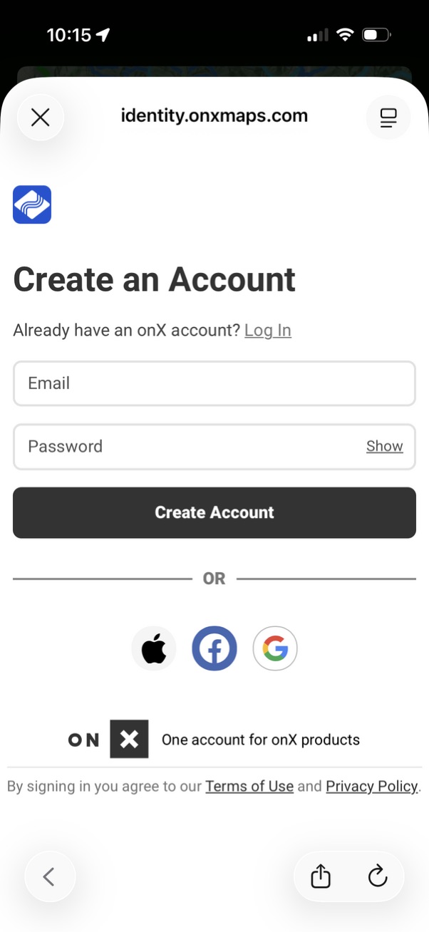 troutroutes signup screenshot