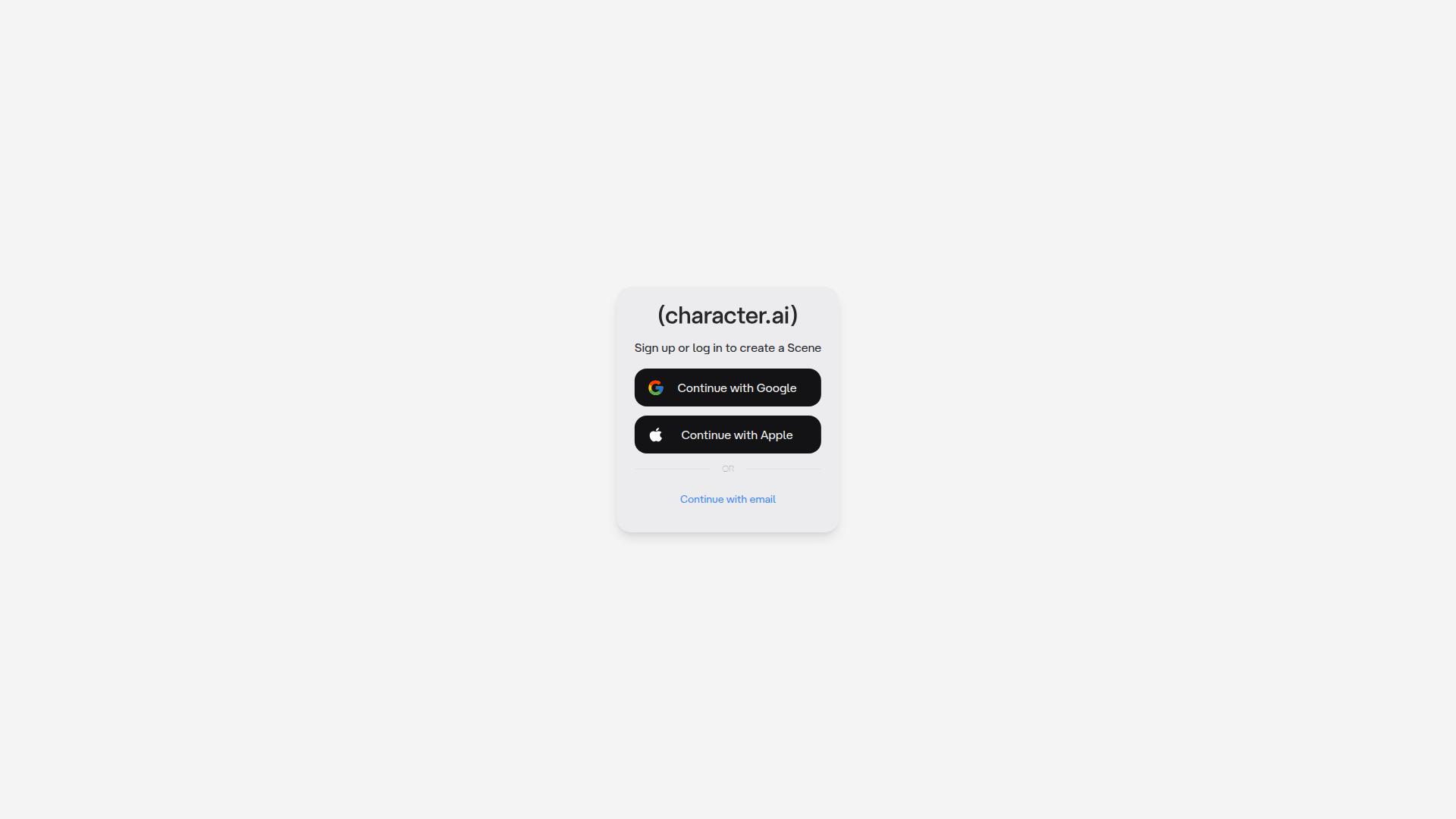 character_AI signup screenshot