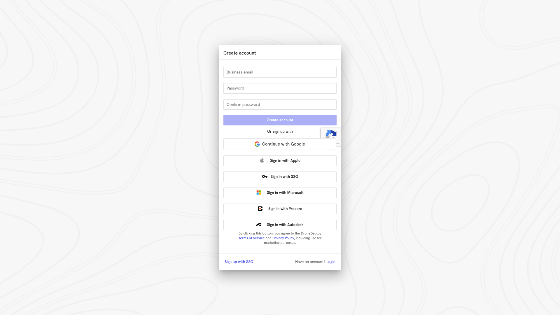 dronedeploy signup screenshot