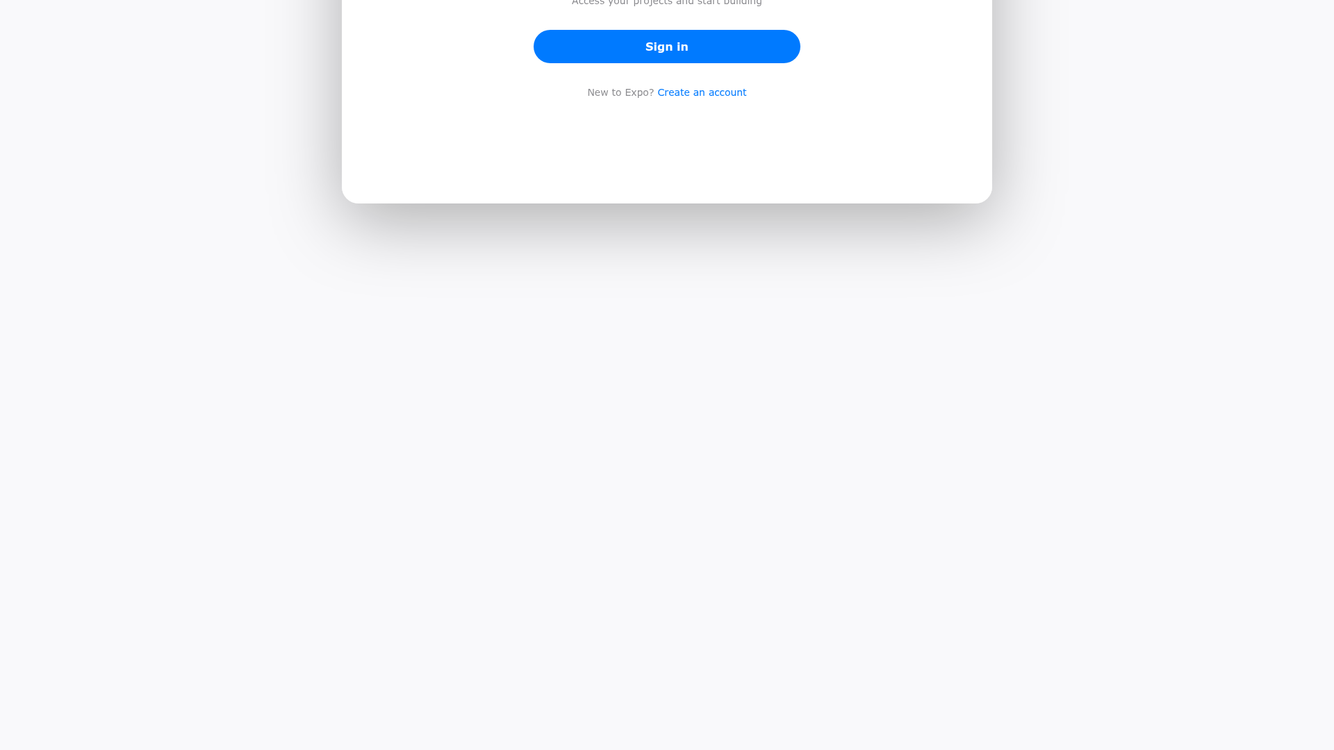 expo-agent signup screenshot