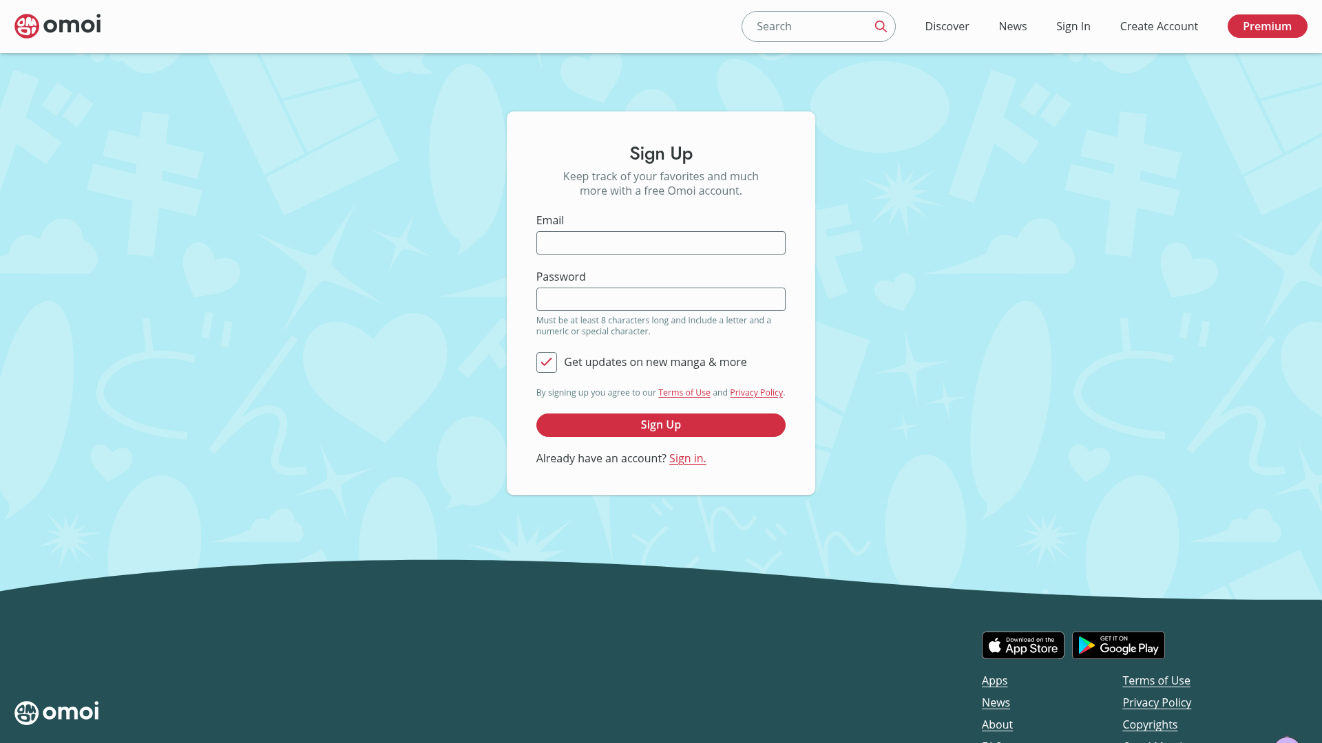 omoi-formerly-azuki signup screenshot