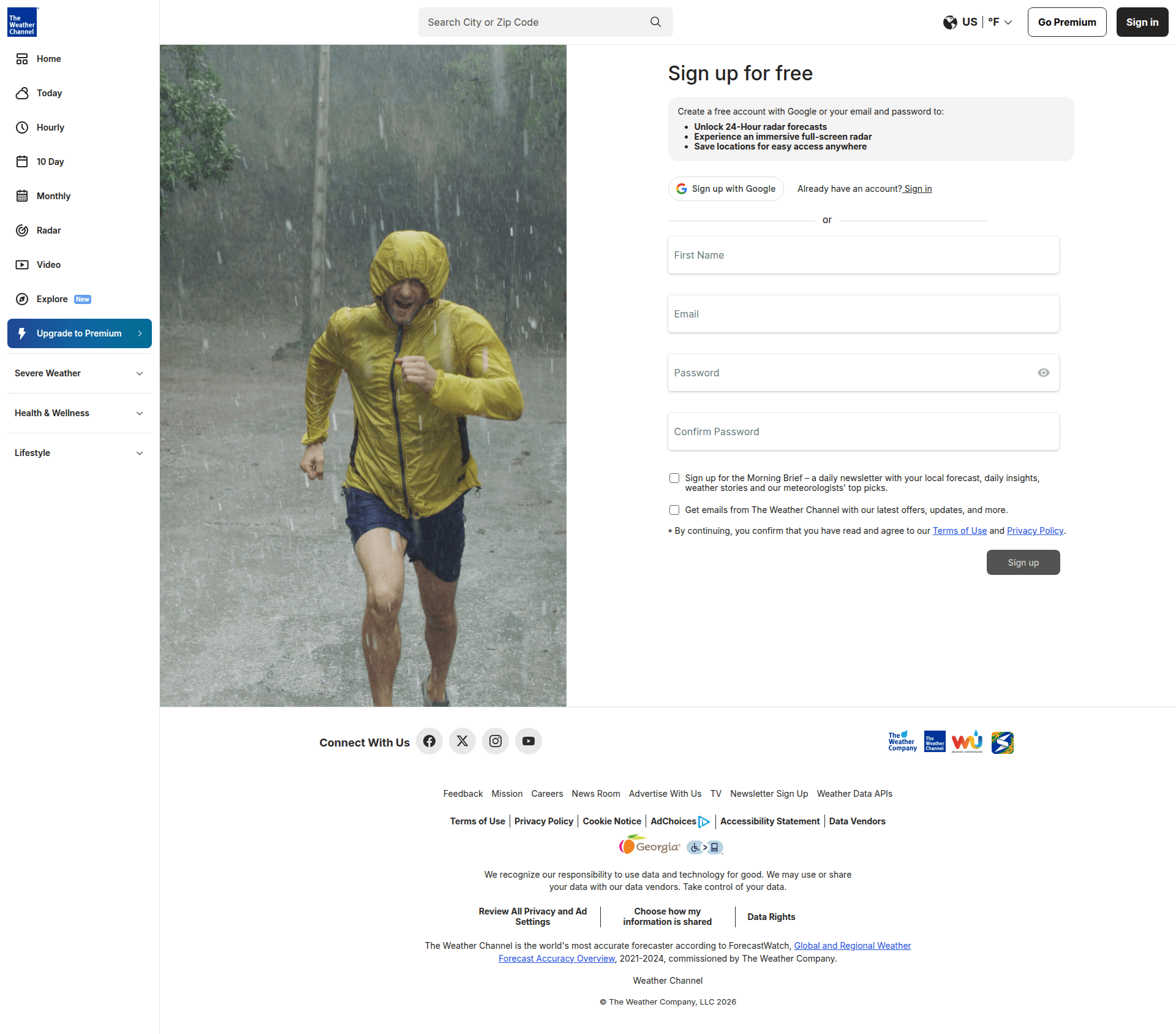 the-weather-channel signup screenshot