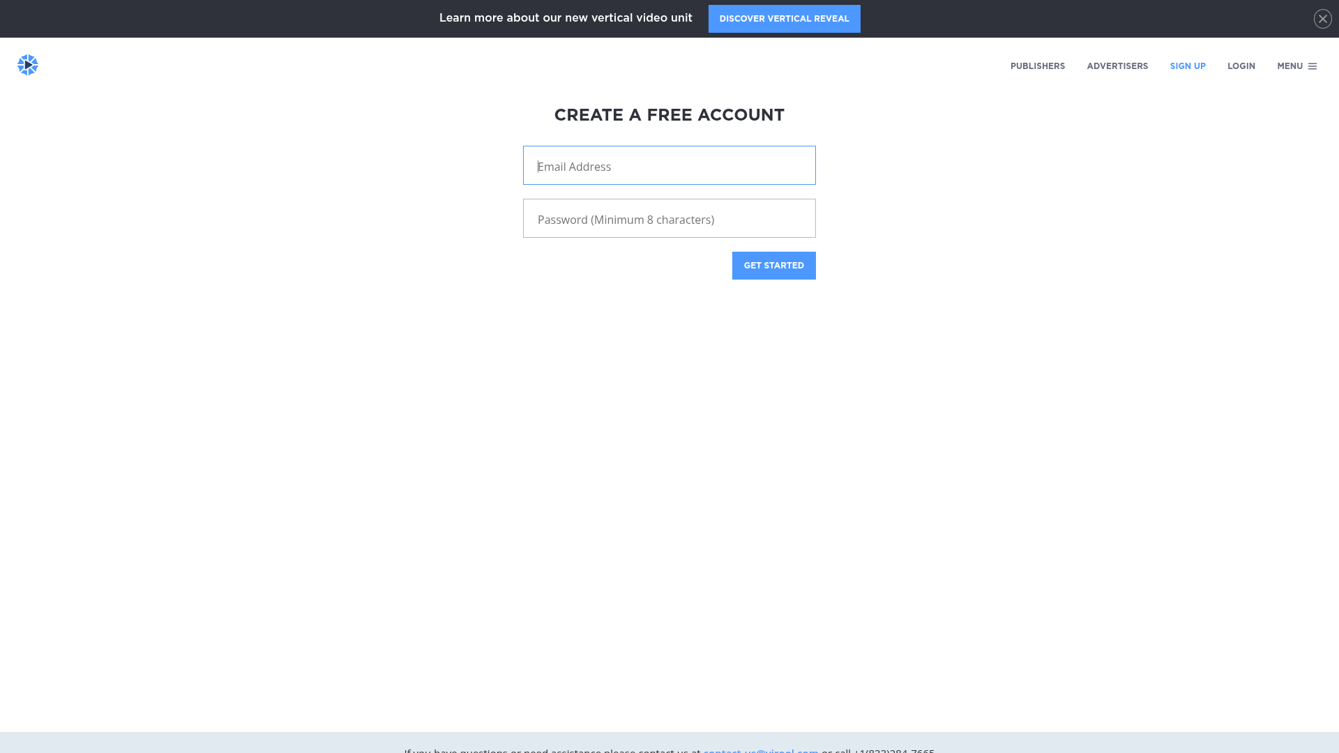 virool signup screenshot