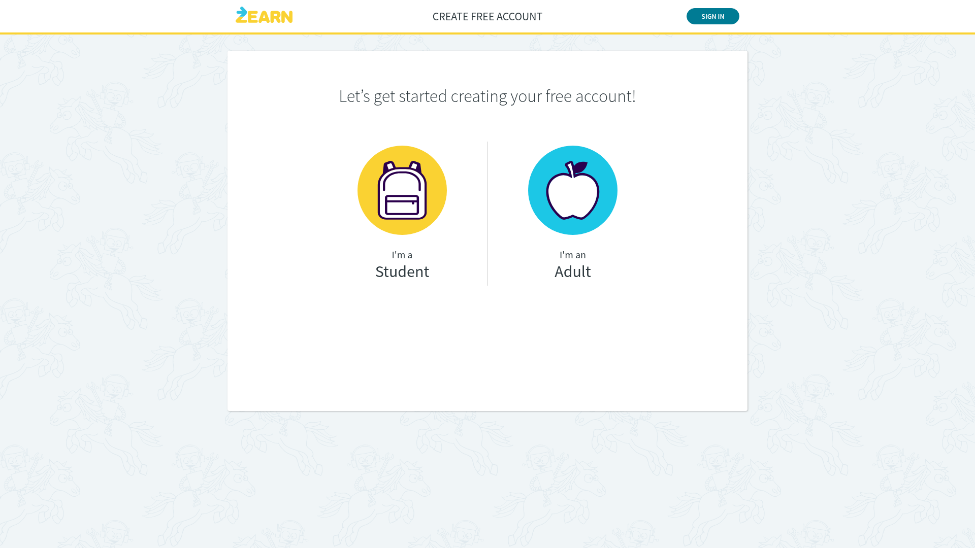 zearn signup screenshot